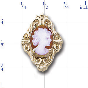 AC264 14K SARDONYX CAMEO 